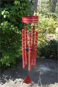 Carillon éolien Chorus, 102 cm, rouge riche