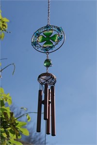 Carillon &#233;olien avec tr&#232;fle &#224; quatre feuilles