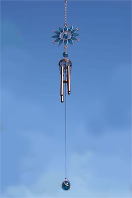 Carillon &#233;olien avec petit tournesol bleu