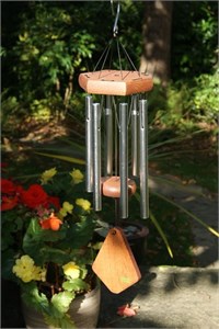 Carillon &#233;olien Nature&#39;s Melody argent&#233;, 46 cm