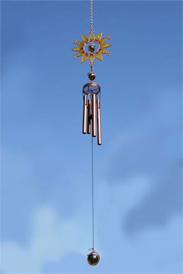 Carillon &#233;olien avec petit tournesol orange