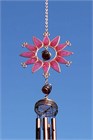 Carillon &#233;olien avec petit tournesol rose