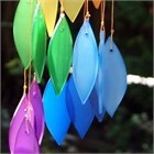 Spirale de feuilles, arc en ciel