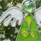 Carillon &#233;olien avec ange verte