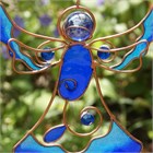 Carillon &#233;olien avec ange bleue