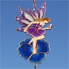 Carillon &#233;olien avec f&#233;e et une pens&#233;e bleue