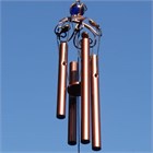 Carillon &#233;olien avec f&#233;e et une pens&#233;e bleue