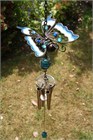 Carillon &#233;olien avec papillon turquoise
