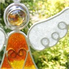 Carillon &#233;olien avec ange jaune