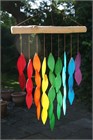 Feuilles de cascade, arc en ciel