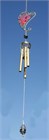 Carillon &#233;olien avec un cœur rose